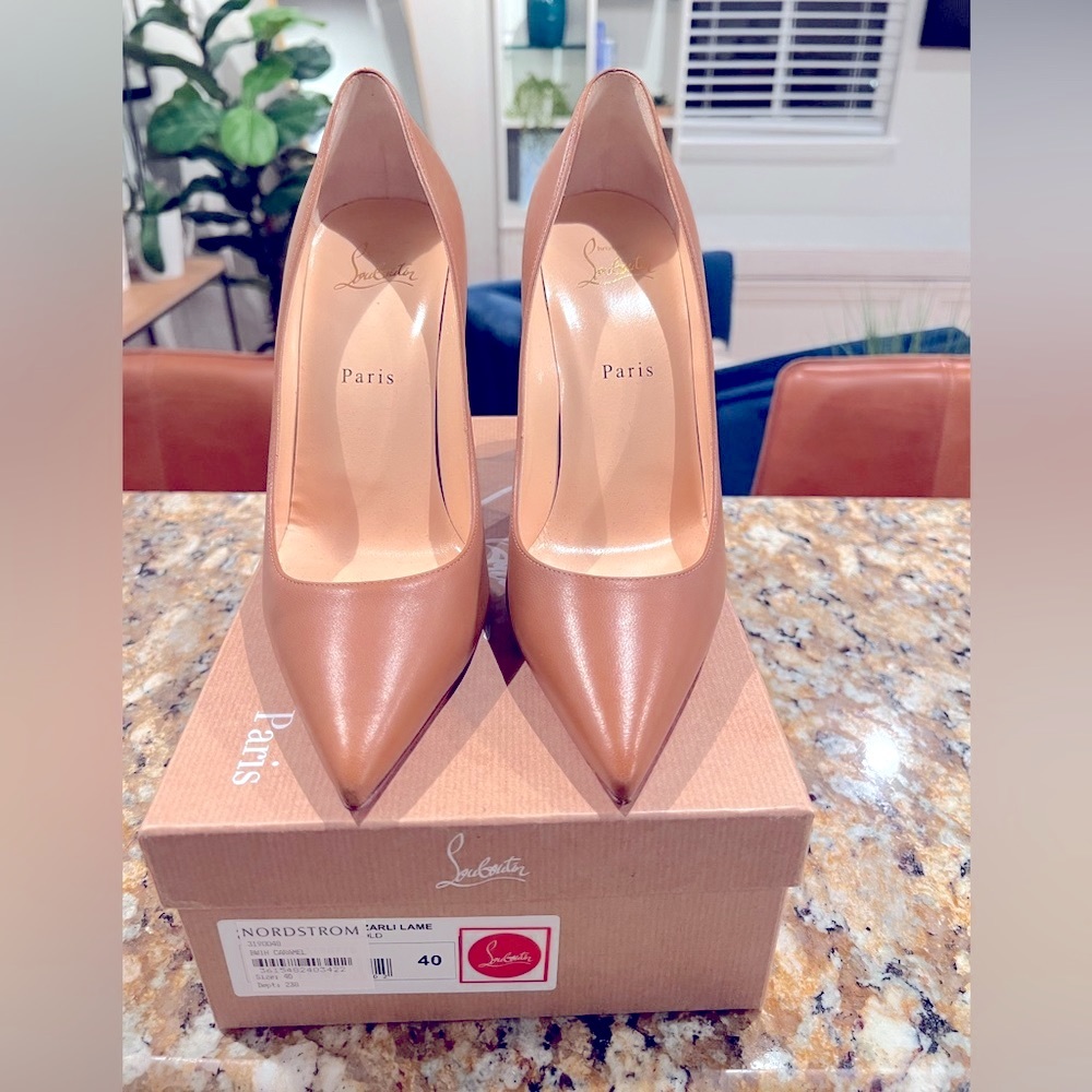 Christian Louboutin’s camel pumps